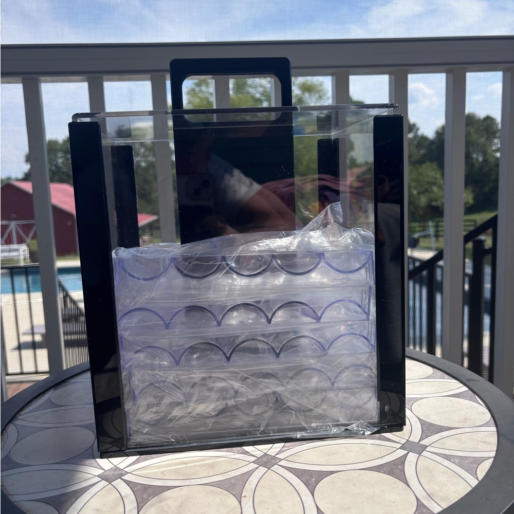 Clear Acrylic Poker Chip Carrier Case